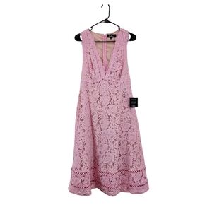 Lulus Women's Kiss Kiss Lace Sleeveless Cocktail Midi Dress - L